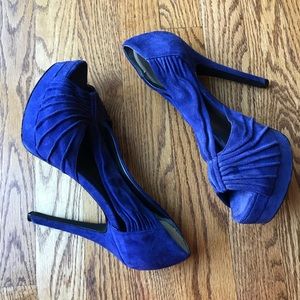 Jessica Simpson Blue Suede Heels
